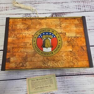 Party Hostess Warm-O Tray Electric Food Warming Tray w Box USA Liberty Bell